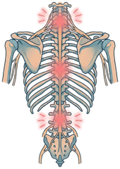 Illustration of a person with recurring pain