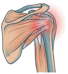 Illustration of shoulder joint anatomy